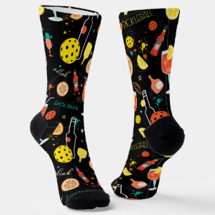 Diners und 🍾 🥂 Drinks - Pickleball-Socken Socken