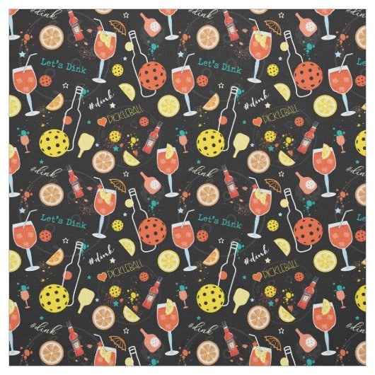 Diners und Getränke - Pickleball Stoff (Muster)