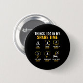 Ding, das ich in meiner Freizeit mache Cricket Spo Button (Vorne & Hinten)