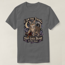Ding, das in der Halloween-Nacht bump macht, Katze T-Shirt