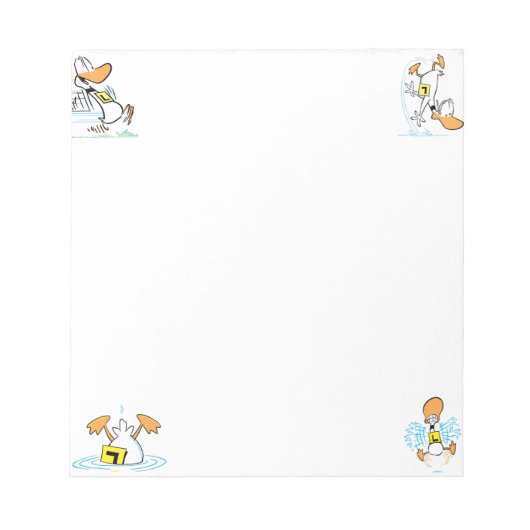 Ding Duck Aviation Cartoon Notepad Notizblock (Vorderseite)