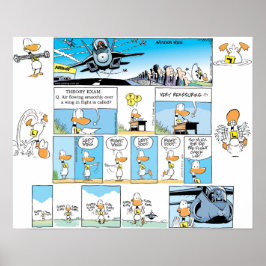 Ding Duck Aviation Comic Poster