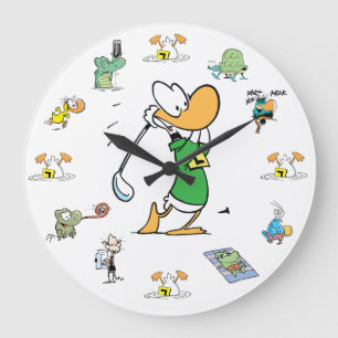 Ding Duck Golf Character Clock Große Wanduhr