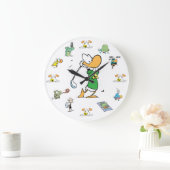 Ding Duck Golf Character Clock Große Wanduhr (Zuhause)