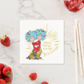 Ding Eins Ding Zwei Frohes Things-Geben! Serviette (Beispiel)