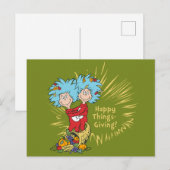 Ding Eins Ding Zwei Frohes Things-Gebend! Postkarte (Vorne/Hinten)