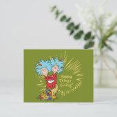 Ding Eins Ding Zwei Frohes Things-Gebend! Postkarte (Stehend Vorderseite)