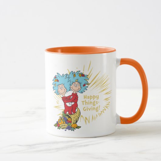 Ding Eins Ding Zwei Frohes Things-Gebend! Tasse (Rechts)