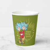 Ding Eins Ding Zwei Happy Things-Giving! Pappbecher (Rückseite)