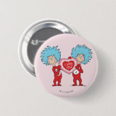 Ding Eins Ding Zwei Ich liebe Dich Button (Vorne & Hinten)