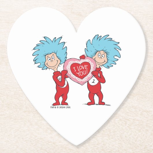 Ding Eins Ding Zwei Ich liebe Dich Untersetzer (Vorderseite)
