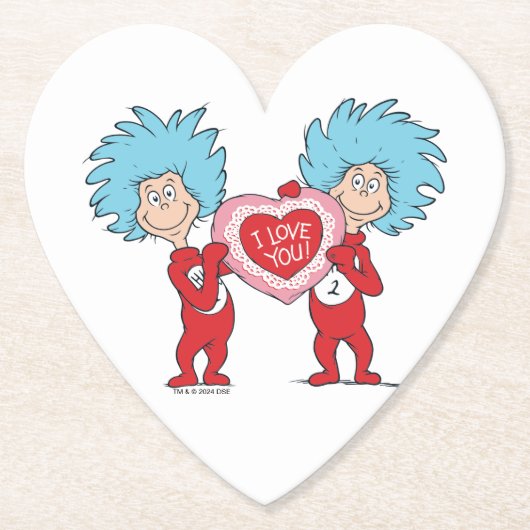 Ding Eins Ding Zwei Ich liebe Dich Untersetzer (Vorderseite)