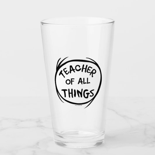 Ding Eins Ding Zwei - Lehrer aller Dinge Glas (Vorderseite)