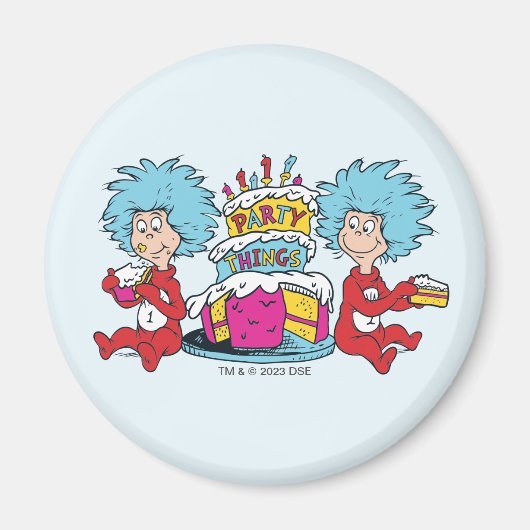Ding Eins Ding Zwei Party Dinge Magnet (Vorne)