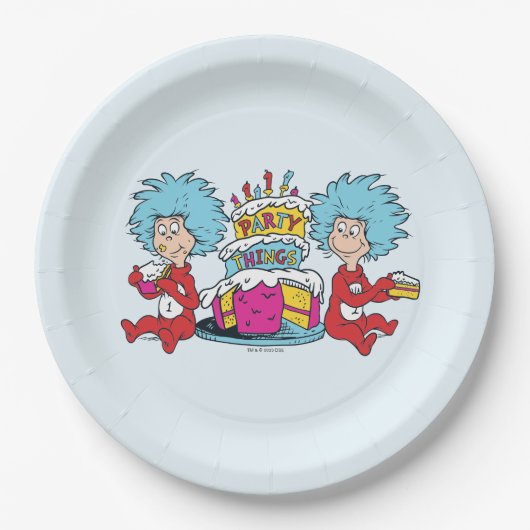 Ding Eins Ding Zwei Party Dinge Pappteller (Vorderseite)