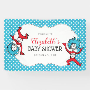 Ding Eins Ding Zwei Zwillings-Babyparty-Banner Banner