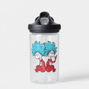 Ding Eins und Ding Zwei Vintage Katze im Hut Trinkflasche
