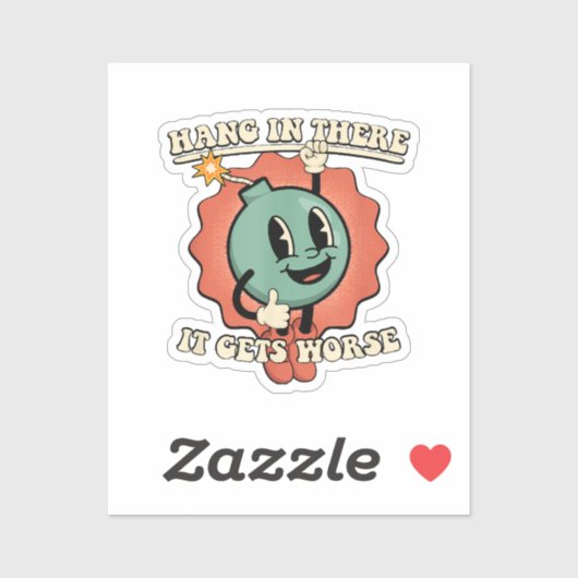 Ding in it's wird schlimmer Funny Cartoon Bomb Aufkleber (Blatt)