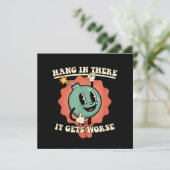 Ding in it's wird schlimmer Funny Cartoon Bomb Einladung (Stehend Vorderseite)