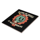 Ding in it's wird schlimmer Funny Cartoon Bomb Fliese (Seite)