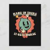 Ding in it's wird schlimmer Funny Cartoon Bomb Postkarte (Vorderseite)
