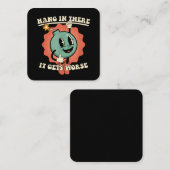 Ding in it's wird schlimmer Funny Cartoon Bomb Quadratische Visitenkarte (Vorne/Hinten)