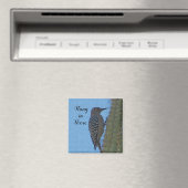 Ding in There Ermutigend Woodpecker und Kaktus Magnet (In Situ (Geschirrspüler))