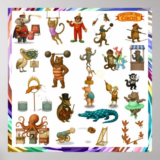 Dingaling Bros Circus acts Poster (Vorne)