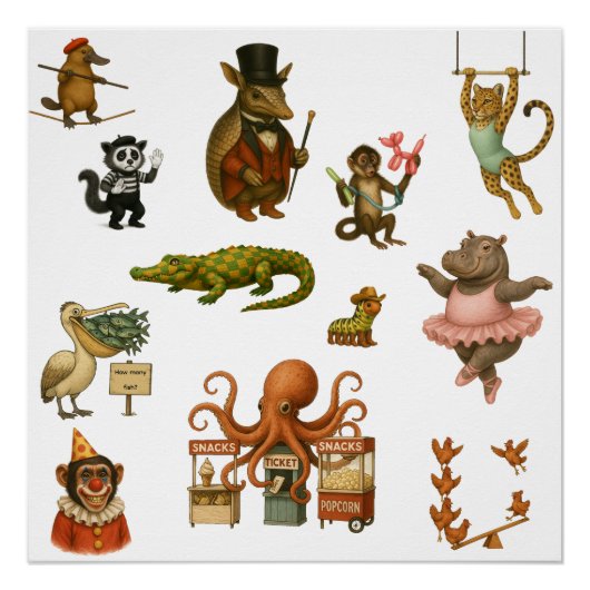 Dingaling Bros Circus acts Poster (Vorderseite)