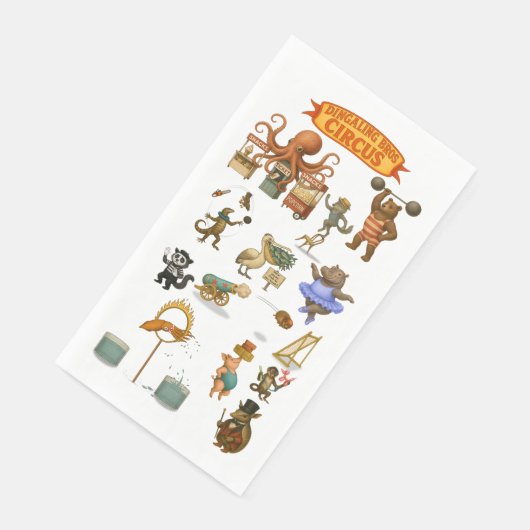 Dingaling Bros Circus acts Serviette (Ecke)