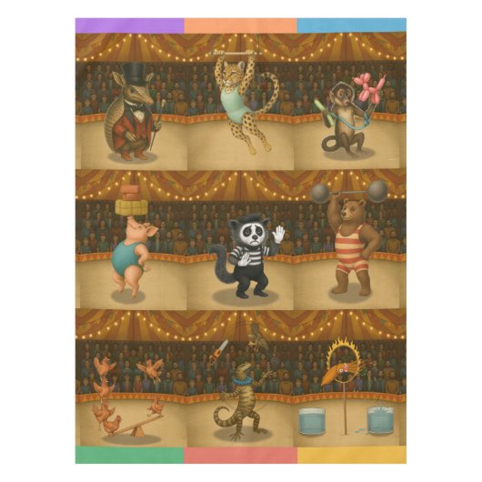 Dingaling Bros Circus acts Tablecloth Tischdecke (Vorderseite)