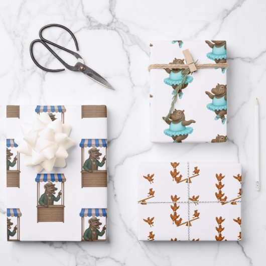 Dingaling Bros Circus-Auftritte Geschenkpapier Set (Vorderseite)