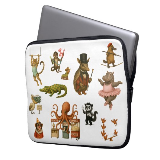 Dingaling Bros Circus Darbietungen Laptopschutzhülle (Vorderseite Links)