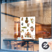 Dingaling Bros Zirkusauftritte Fensteraufkleber (Café-Fenster)