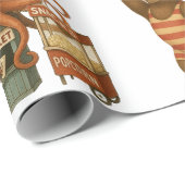 Dingaling Bros Zirkusauftritte Geschenkpapier (Rolleneckpunkt)