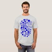 Dingbat Abstract - Blau T-Shirt (Vorne ganz)