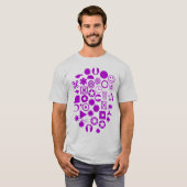 Dingbat Abstrakt - Lila T-Shirt (Vorne ganz)
