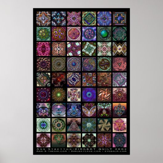 Dingbat Quilt Poster (Vorne)