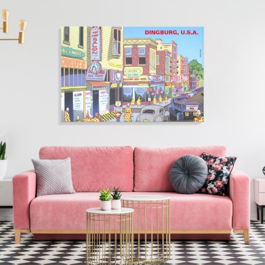 Dingburg, USA Leinwanddruck (Insitu (Wohnzimmer))