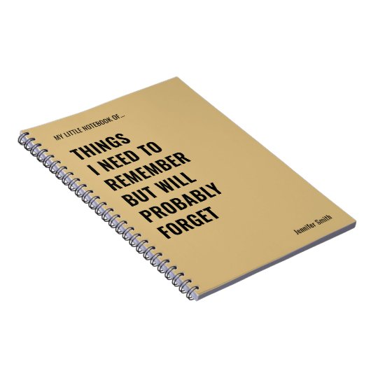 Dinge, an die ich mich erinnern muss notizblock (Rechte Seite)