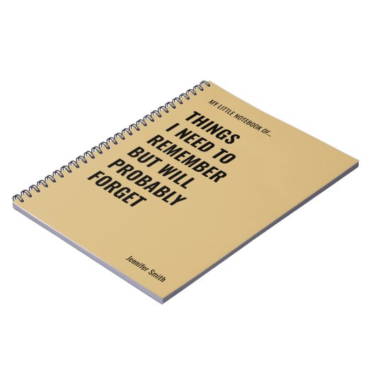 Dinge, an die ich mich erinnern muss notizblock (Linke Seite)