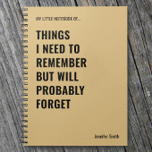 Dinge, an die ich mich erinnern muss notizblock