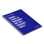 Dinge, an die ich mich erinnern muss notizblock (Rechte Seite)