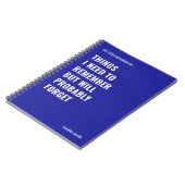 Dinge, an die ich mich erinnern muss notizblock (Linke Seite)