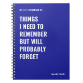 Dinge, an die ich mich erinnern muss notizblock (Vorderseite)