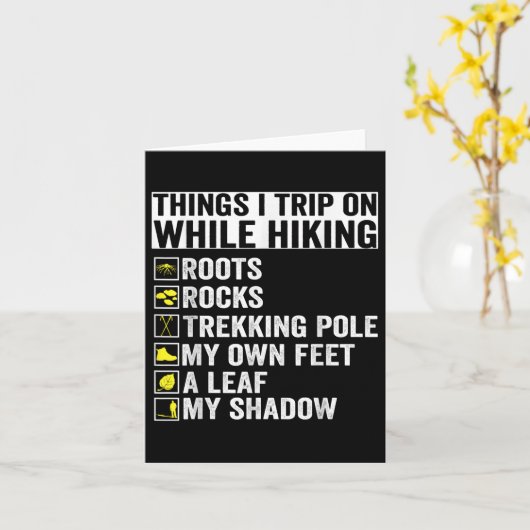 Dinge, auf denen ich beim Wandern Roots Rocks Trek Karte (Gelbe Blume)