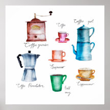 Dinge Coffee Watercolor Collection