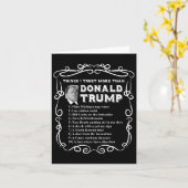 Dinge, denen ich mehr vertraue als Donald Trump An Karte (Gelbe Blume)