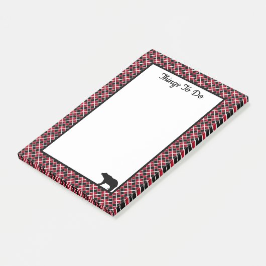 Dinge, die auf schwarz & rot gekreuzt zu bemerken post-it klebezettel (angewinkelt)