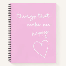 Dinge, die glückliche Dankbarkeit Journal Notizblock